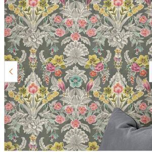 NuWallpaper Vinyl Peel and Stick Wallpaper Grey Summer Love NUS4050